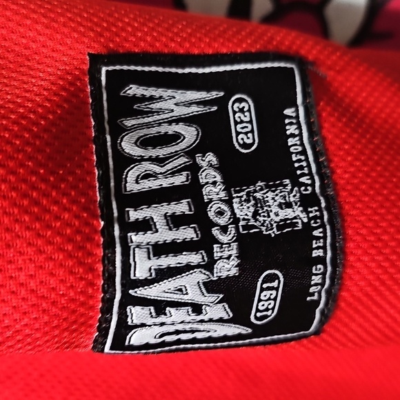 Death Row Records Red‎ Baseball Jersey Size 3XL New - Picture 6 of 7